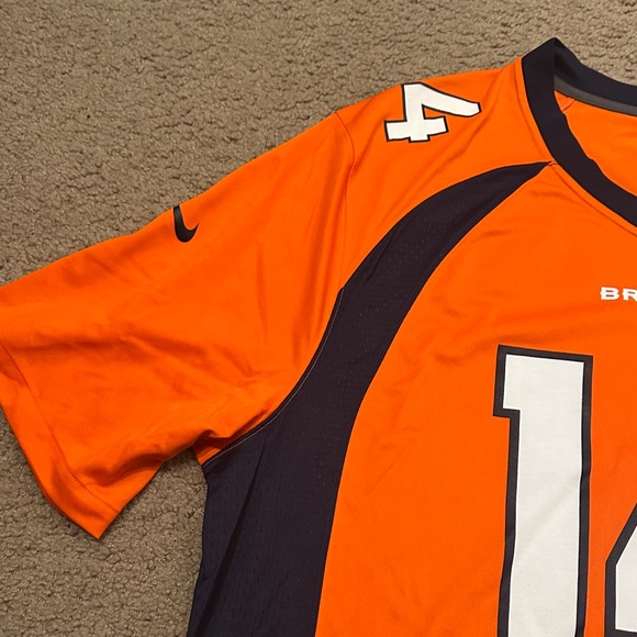 NWT Nike Mens NFL Denver Broncos #14 Courtland Sutton Orange Jersey Top Size 3XL - Picture 7 of 11